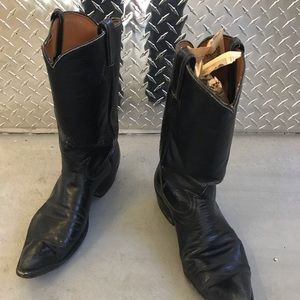 Antique Black cowboy boots
